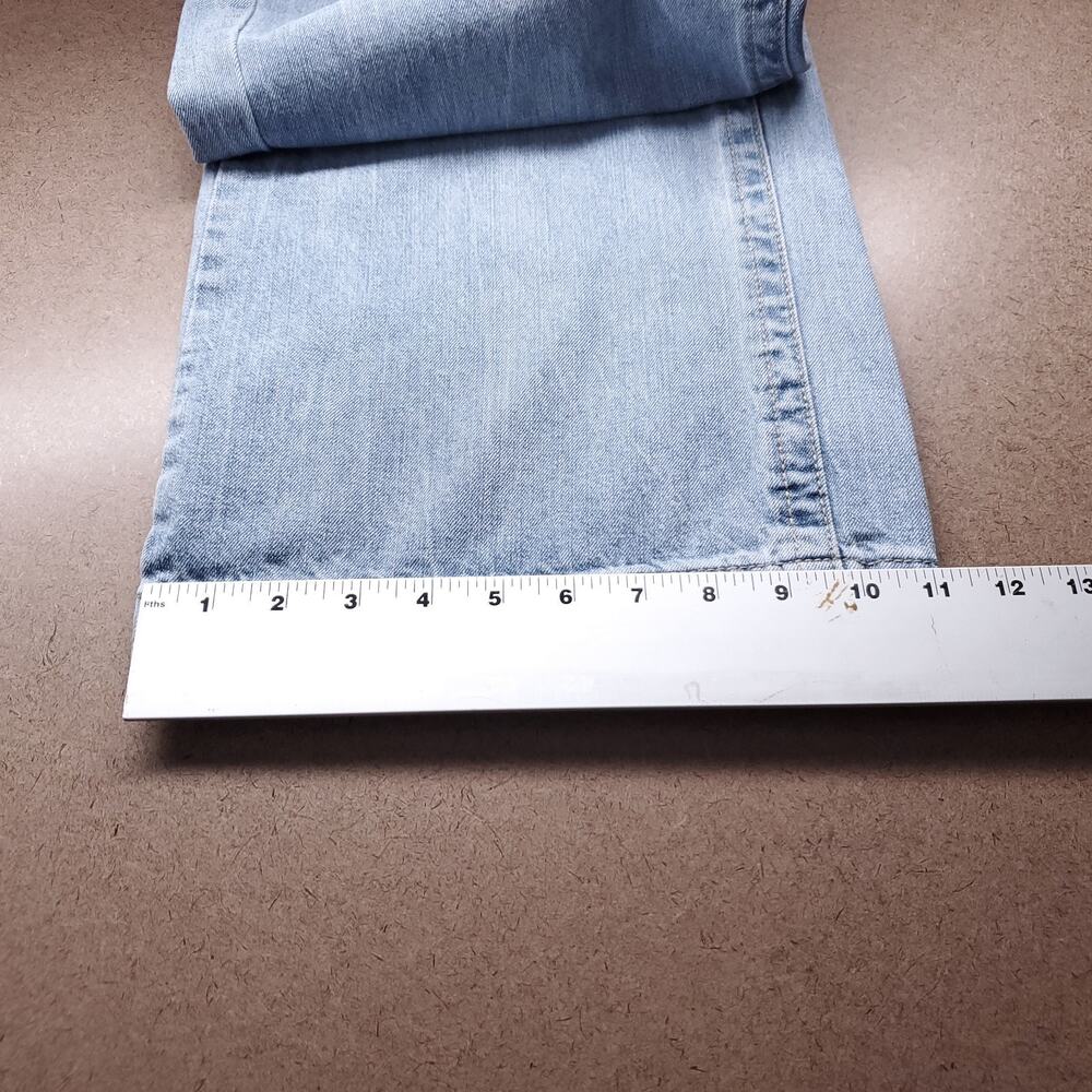 Rewash Low Rise Wide Leg Jeans Women Jr 5/27 Light Blue Denim Pleated Waist - Picture 8 of 10